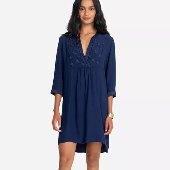 New Johnny Was Hi Lo Weekend Deep Indigo Pullover Tunic Dress NWT Size XS - Picture 4 of 12
